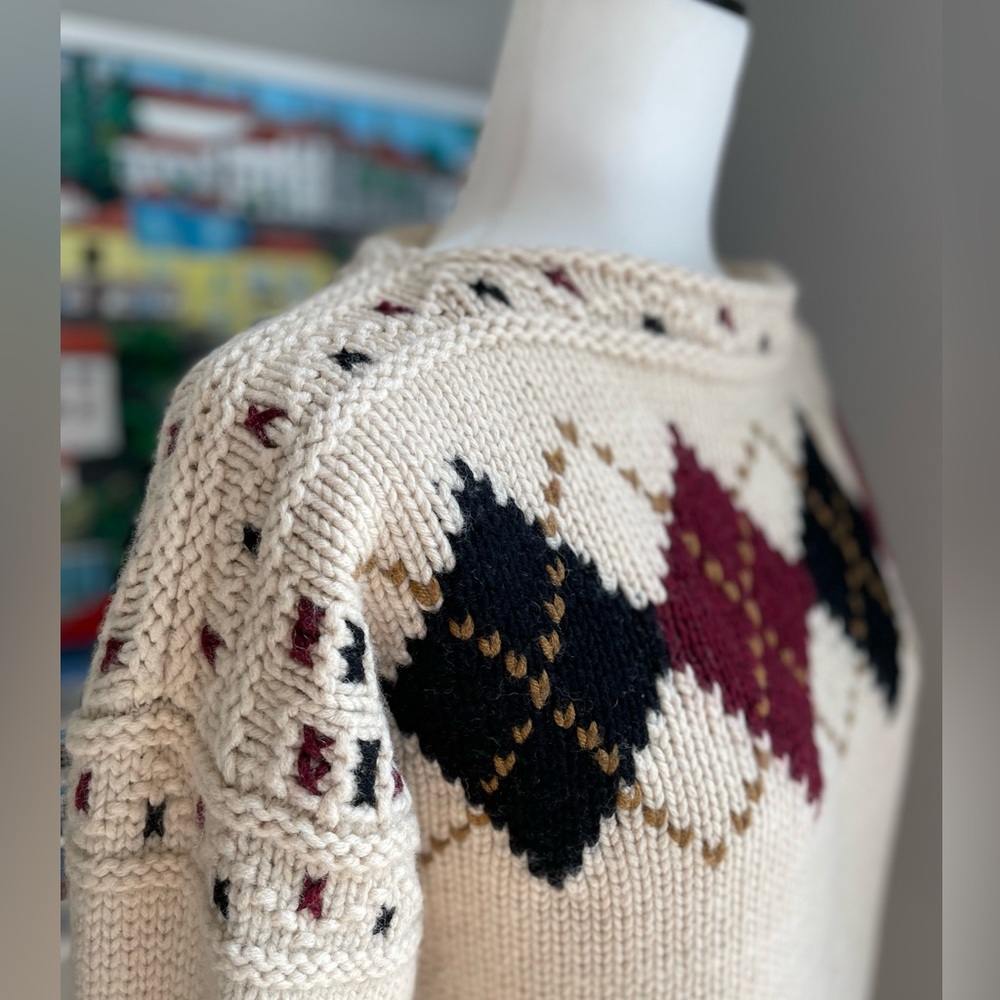 Academia Rumère Classe, 100% Wool Soft Chunky Knit From Japan Cottage Cozy - M - Picture 3 of 14